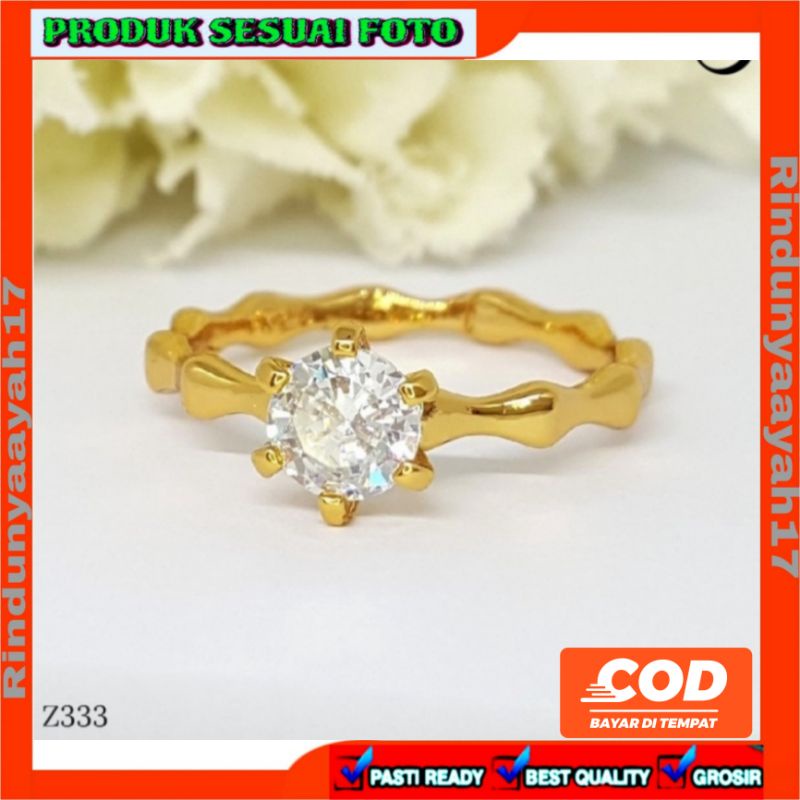 Cincin Berlian Cantik - Perhiasan Xuping Lapis Emas Terlaris Z333