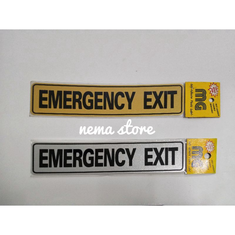 

GM STICKER EMERGENCY EXIT/STIKER EMERGENCY EXIT