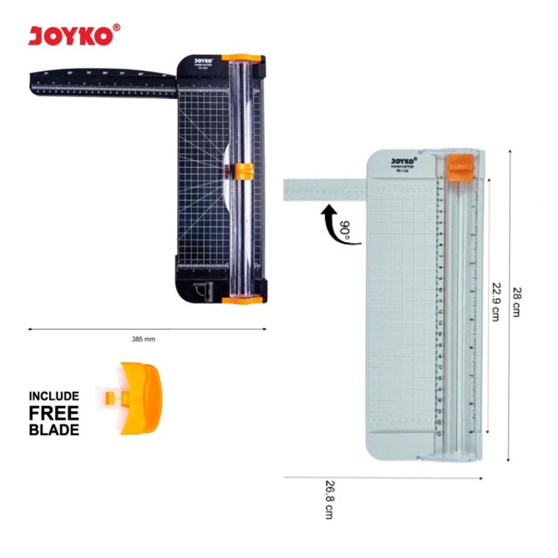 

JOYKO PEMOTONG KERTAS - PORTABLE PAPER CUTTER STIKER RINGAN UK A4 ISI REFFIL CUTTER WHITE BLACK