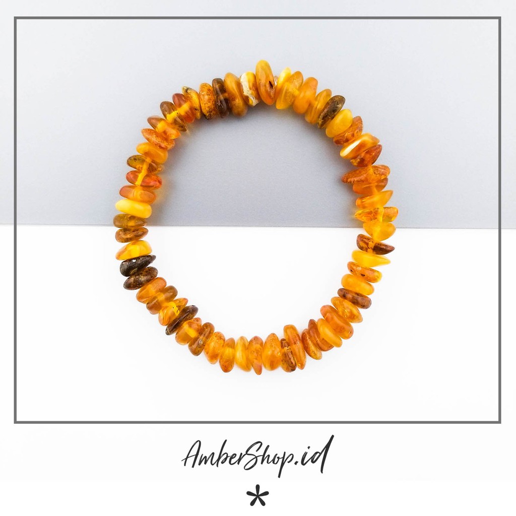 Gelang amber dewasa elastis ASD19 - Amber Shop