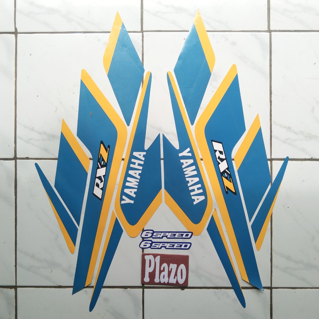 Striping motor sticker yamaha rxz 1992 Biru