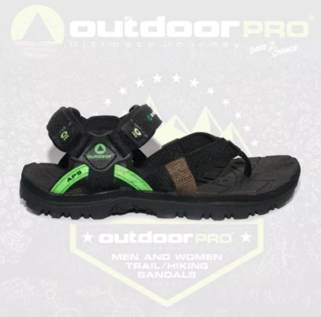 Sandal Gunung Outdoor Pro Polar Black - Cowok Cewek