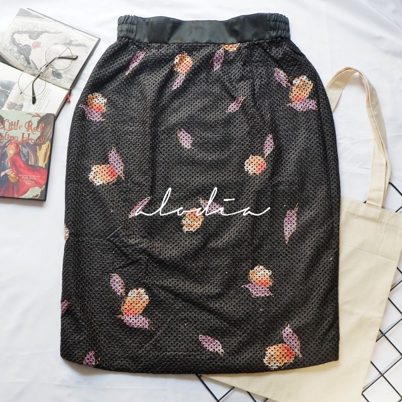 ROK KANTOR KERJA KULIA WANITA / ROK VINTAGE KOREA KASUAL KEKINIAN PENDEK HITAM