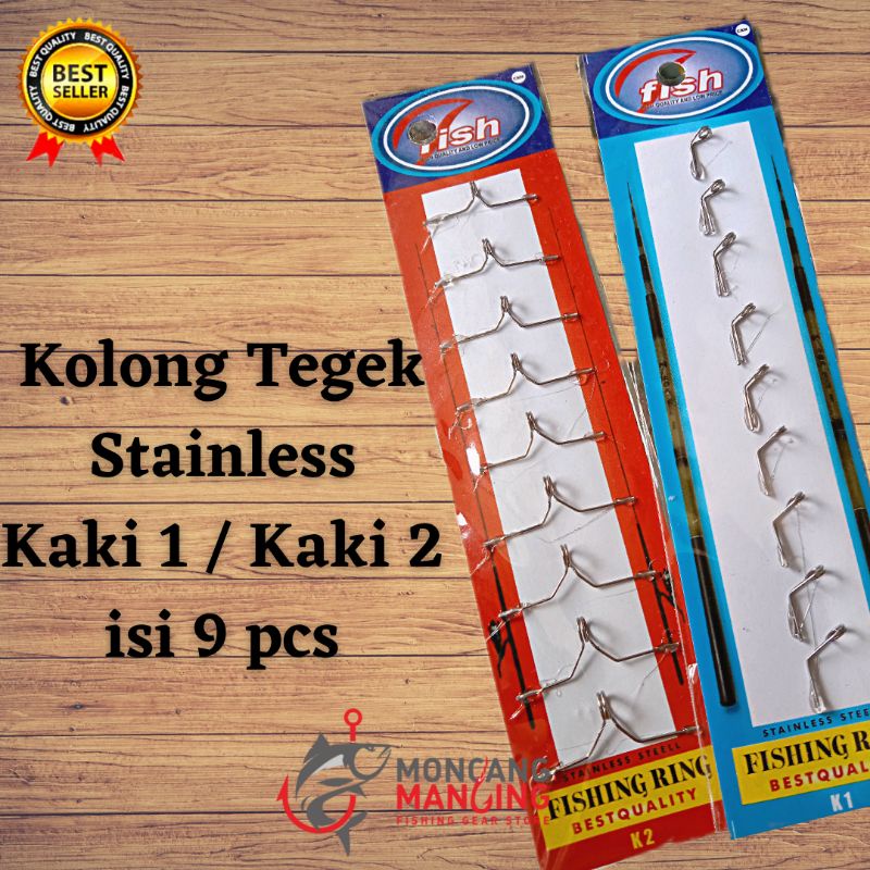 KOLONG JORAN TEGEK PANCING UDANG RING GUIDE STAINLESS ISI 9 RING