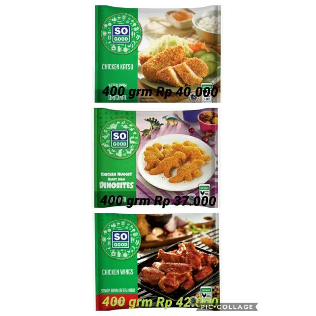 

So Good Chicken Katsu / So Good Chicken Nugget Dinobites / So Good Chicken Spicy Wings