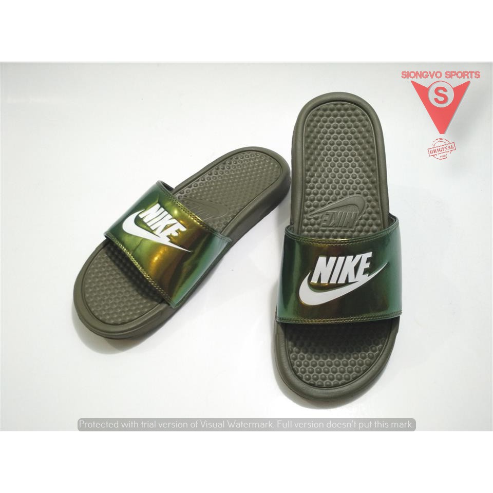 nike benassi olive