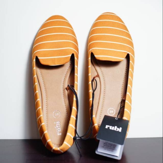 SEPATU RUBI COTTON ON SIZE 39 (Branded Woman Flat Shoes IMPORT Kuala Lumpur Malaysia)
