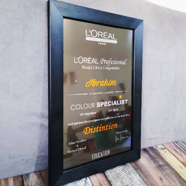 Cetak Sertifikat bingkai / Piagam penghargaan / sertifikat