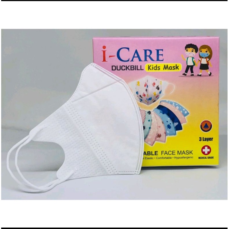 Masker Duckbil anak 4ply i-care kemenkes isi25 pcs