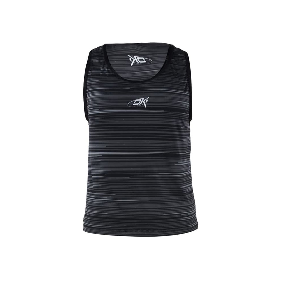New Item Running Jersey - DK Black Speed Stripe Singlet