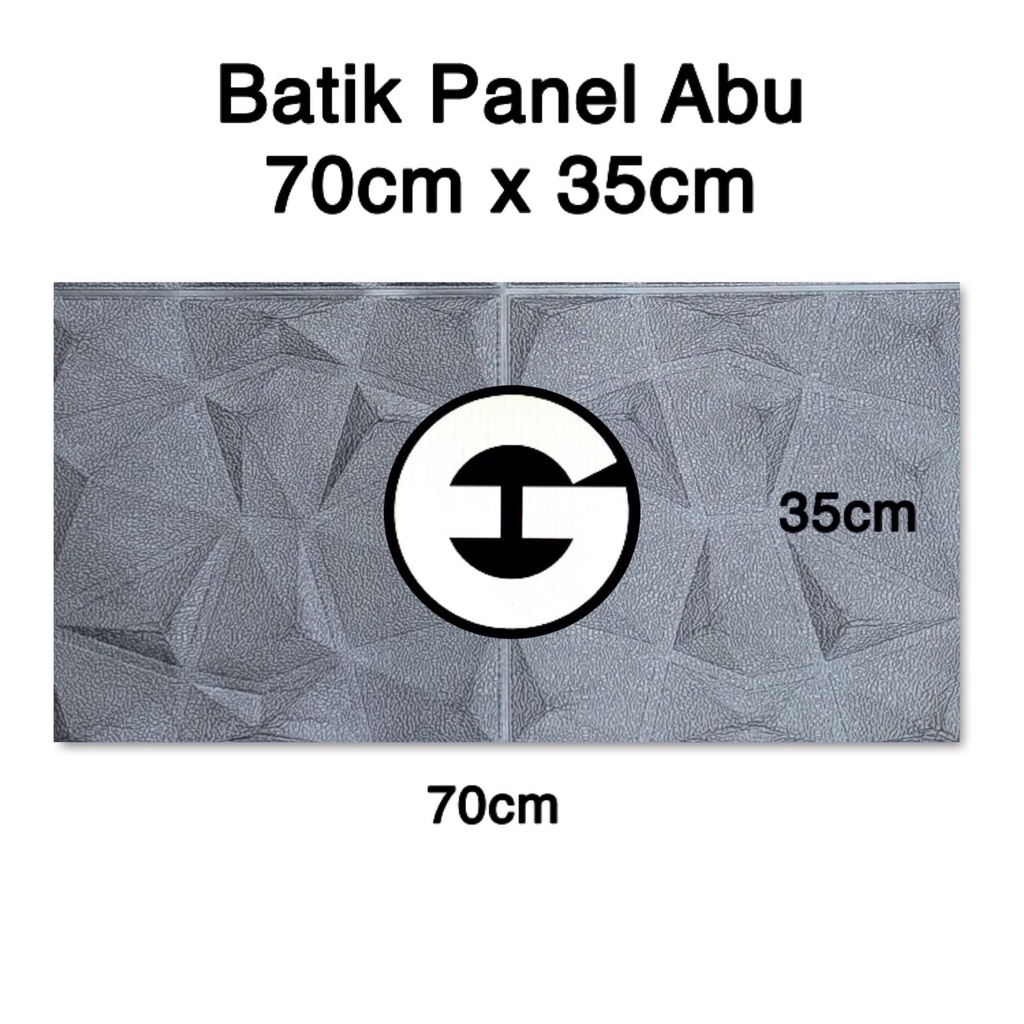 WA Wallpaper Foam 3D Batik Panel Diamond Triangle Dinding Sticker-BTP Abu 70cmx35cm