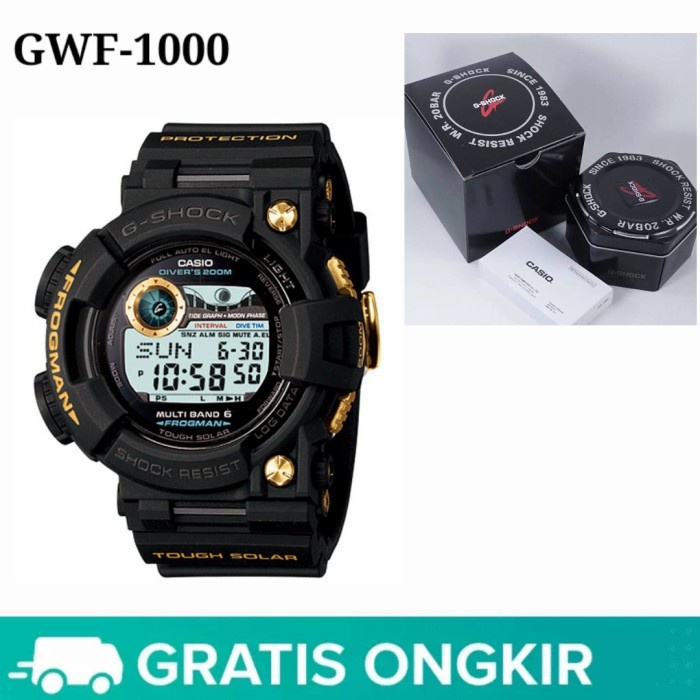 Jam Casio G Shock GWF-1000RD-4 FROGMAN MERAH GSHOCK GWF1000 RED ORI BM