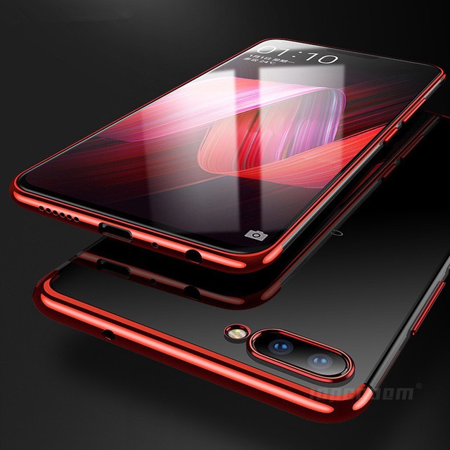 Casing Soft Case TPU oppo F9 F7 F7 Youth a3s A7 3 in 1 Plating Transparan Ultra Tipis