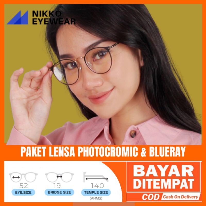 Paket Kacamata 1921 Lensa Antiradiasi Photocromic Blueray