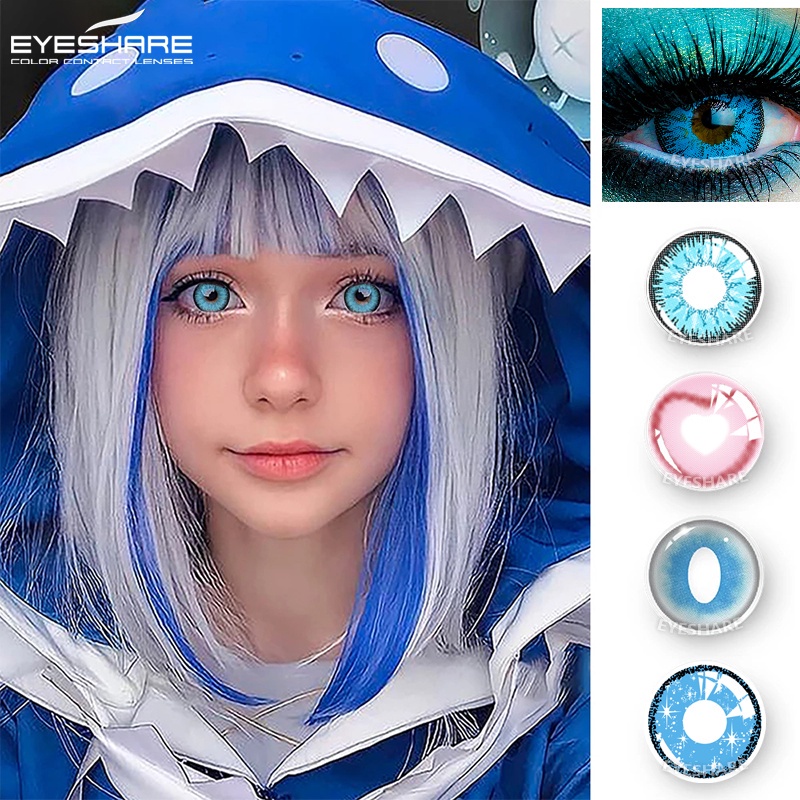 [✅COD &amp; READY STOCK ] Softlens Cosplay Anime Fashion Kartun Naruto Halloween Import Premium Big Eyes Softlen Crazy Kosplay - Gratis Lenscase