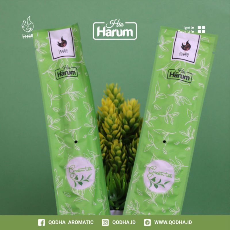 Bukhur Buhur Dupa Lidi Stick Aromaterapi QODHA Hio Harum Isi 20 Sticks Aroma GREEN TEA