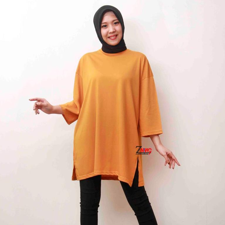 OVERSIZE HIJAB POLOS / KAOS POLOS OVERSIZE / OVERSIZE WANITA BASIC ◦ TUB.577241