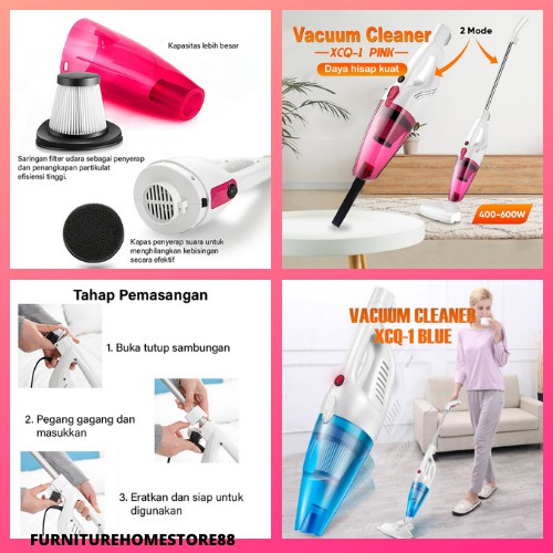 Vacuum Cleaner Electric Penyedot Debu 2 in 1 Pink Pembersih debu