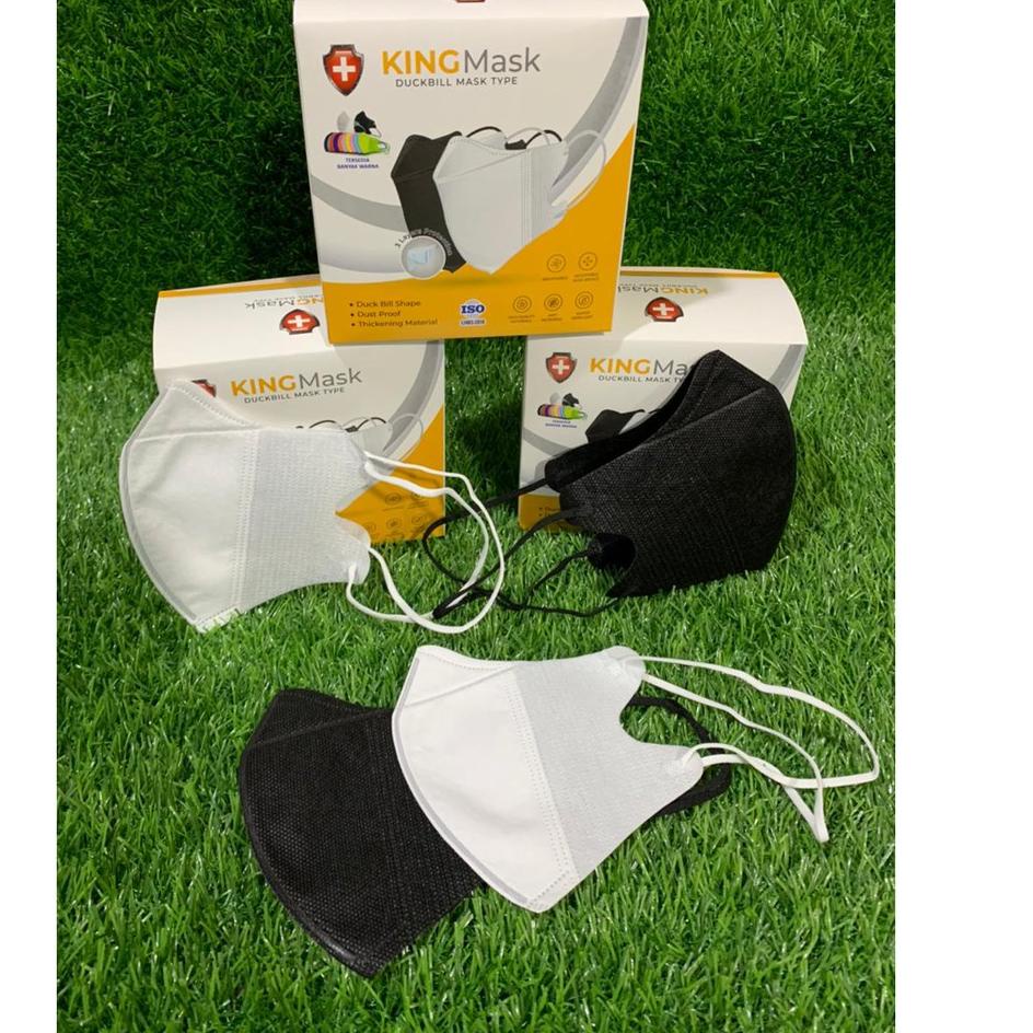 Ready PRSJK Masker Duckbill Garis KING MASK / KINGMASK HIJAB Headloop Mirip SENSI 1 Box 25 Pcs 61 Bu