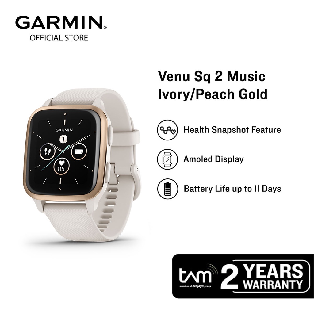 GARMIN GARMIN（ガーミン） Venu Sq 2 Music Ivory/Peach Gold 010