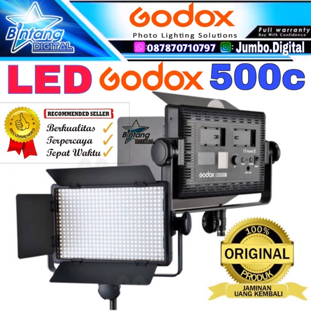 Jual Godox Video Light LED 500C - Lampu Led Godox 500c Dilengkapi ...