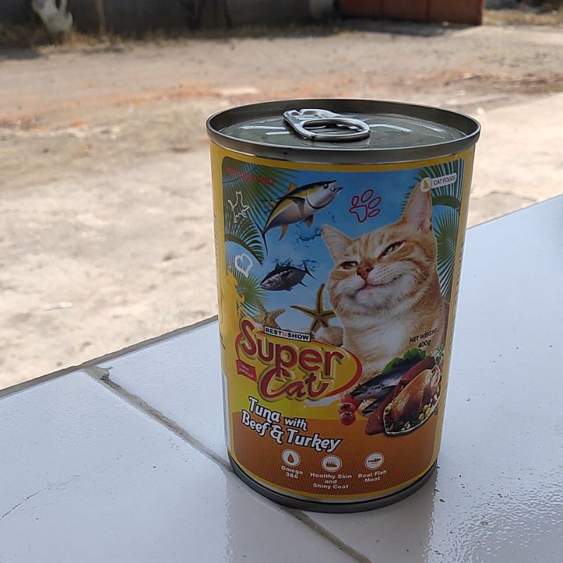 Super Cat Kaleng Tuna with Beef And Turkey