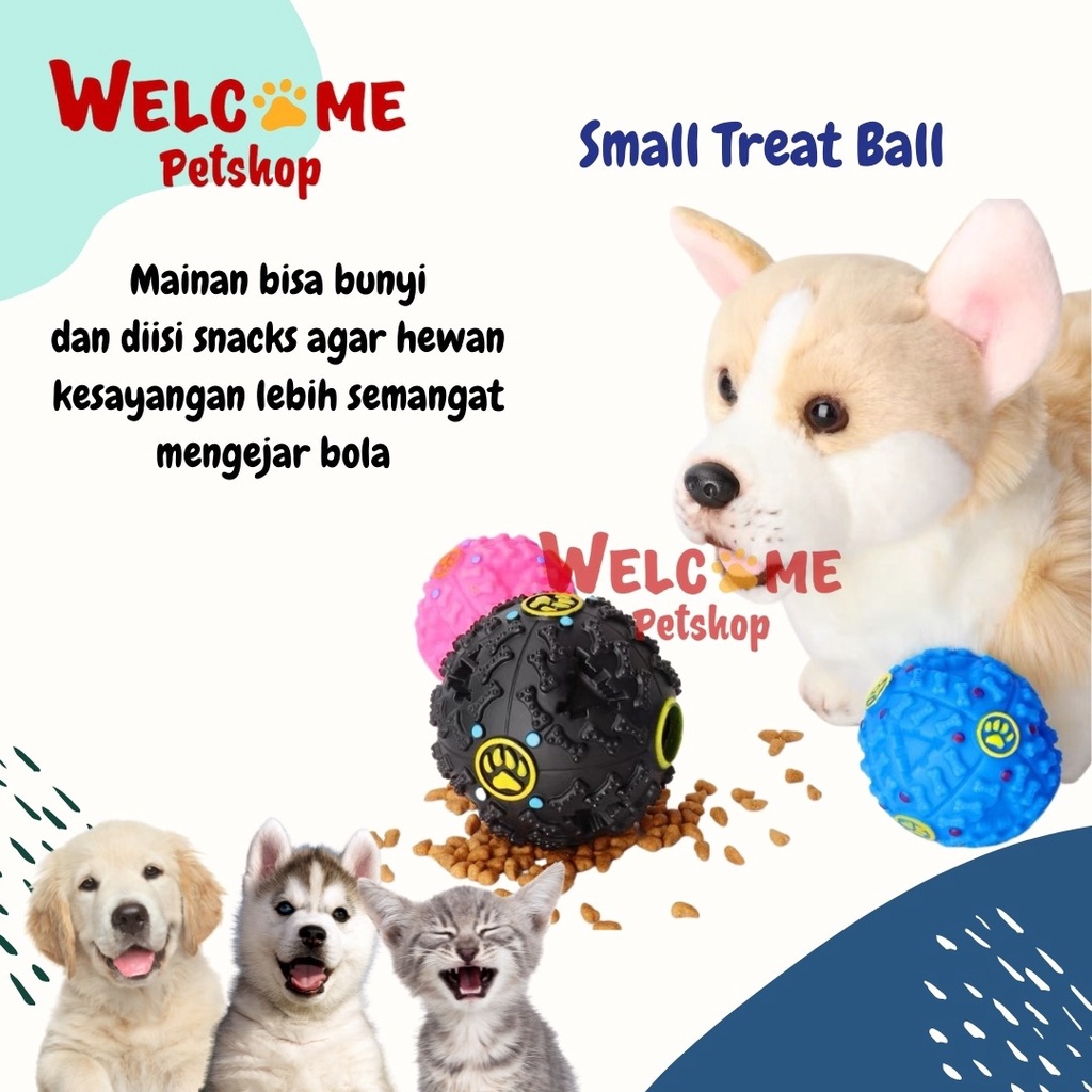 Small Treat Ball / Mainan Bola Anjing / Mainan Anjing Gigitan