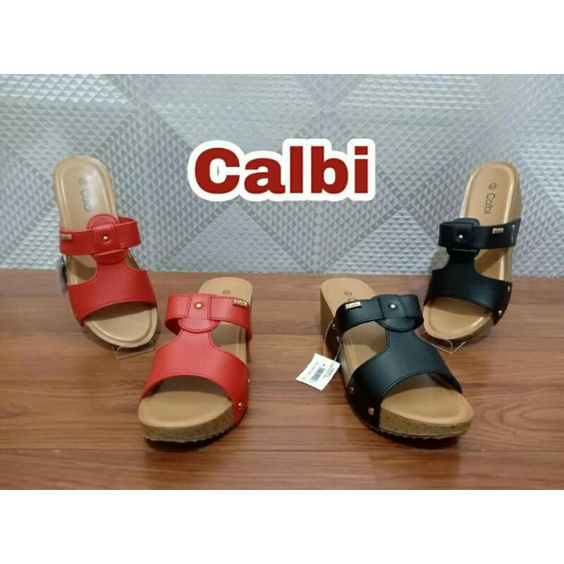 FILLYS : Sandal Selop Wedges CALBI DJ.01 ORIGINAL Brand Matahari