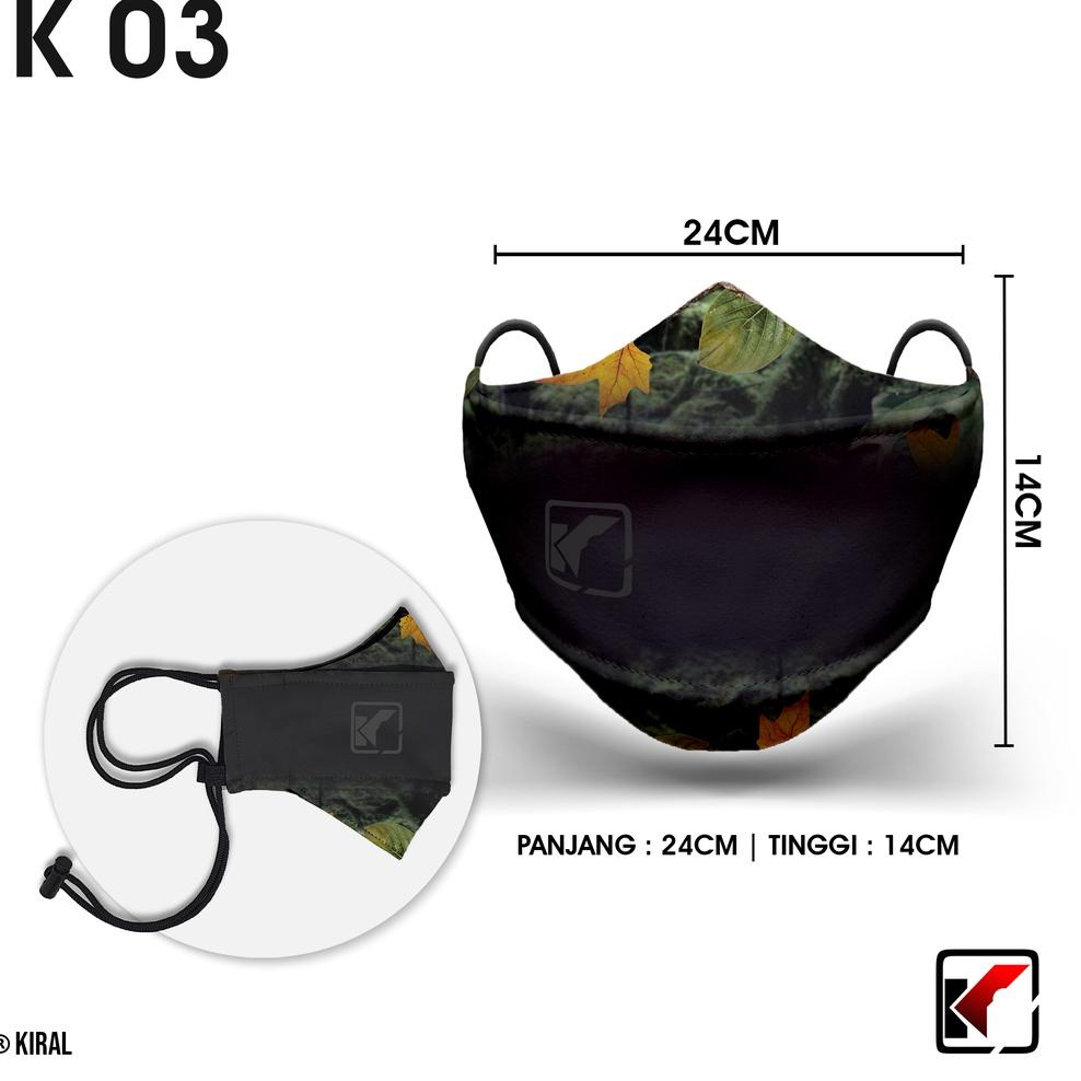 ン K-03 Masker Kain 3 ply Lapis Hijab Distro Korea Headloop Earloop Motif Pria Cowok Premium Keren ぼ