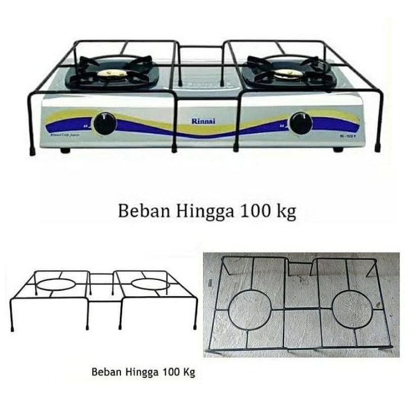 DUDUKAN KOMPOR GAS RINNAI 2 TUNGKU /TANGKRINGAN KOMPOR /BEHEL KOMPOR