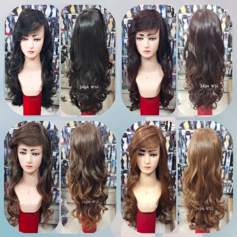 Wig Rambut Palsu Wanita Model Wave Panjang 60CM