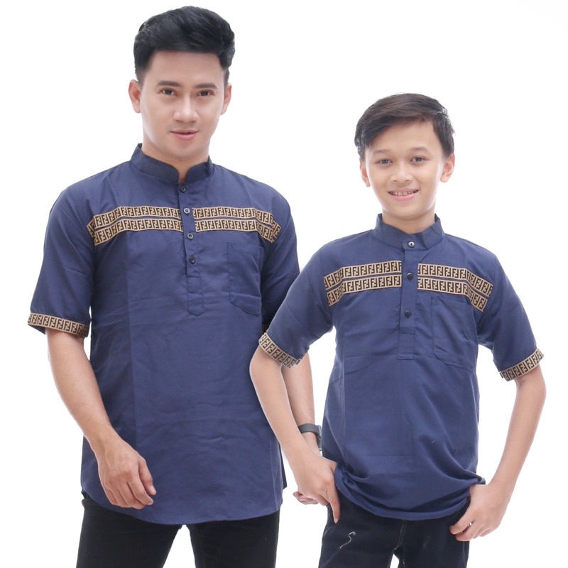 Koko couple bapak dan anak lengan pendek terbaru usia 2-12 tahun