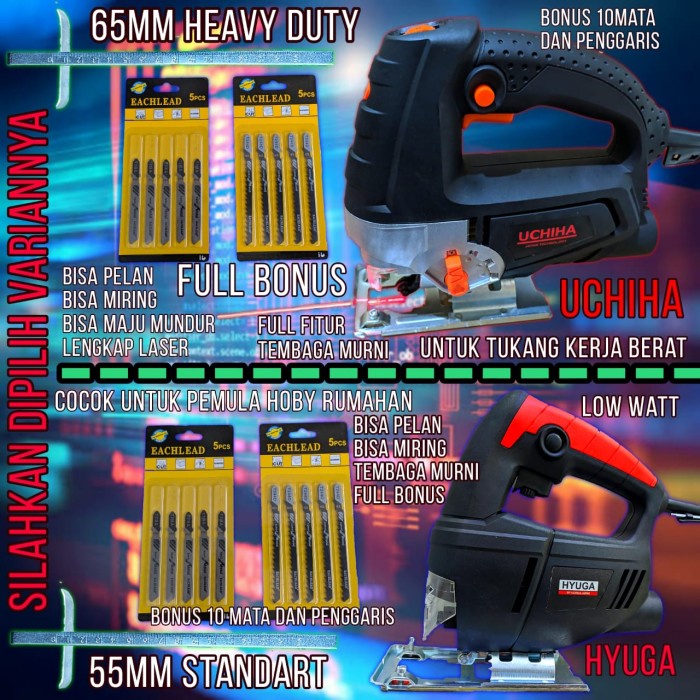 PROMO mesin gergaji triplek gergaji kayu jigsaw UCHIHA 65MM asli