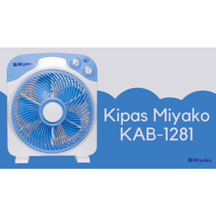 Kipas Angin Kotak Miyako 12 inch KAB1281 / Box Fan (khusus JNT/DLL)