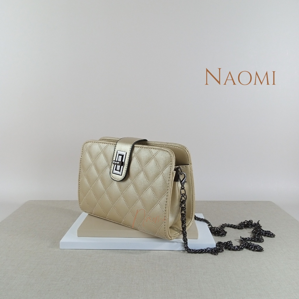 NAOMI - Jenifer Sling Bag Import Premium Rantai Tebal - Tas Slempang Kulit Sintetis Wanita - Tas Hangout Terbaru Latest product Dewasa Rantai - Sling Bag Wisuda- Tas Wanita - Jenipher Bag - Tas Naomi - Naomi Bag