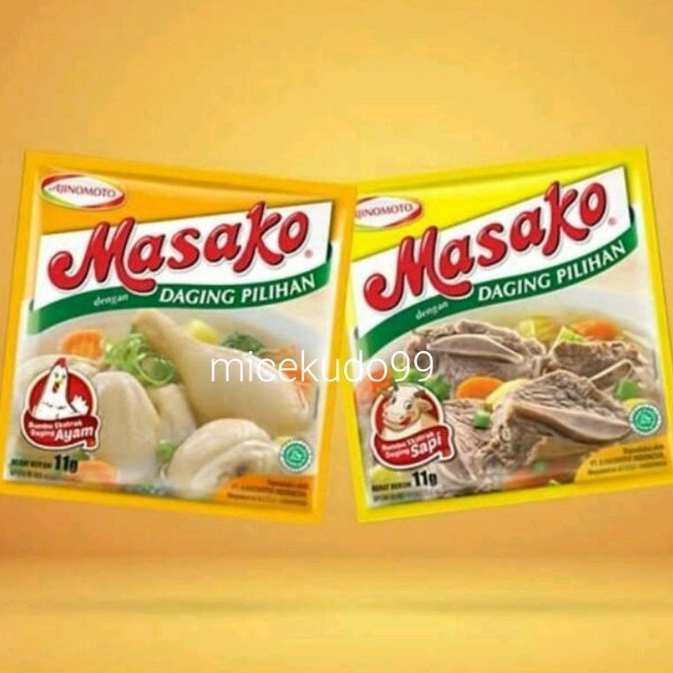 

MASAKO AYAM / SAPI BUMBU KALDU PENYEDAP RASA DAPUR SACHET RENCENG