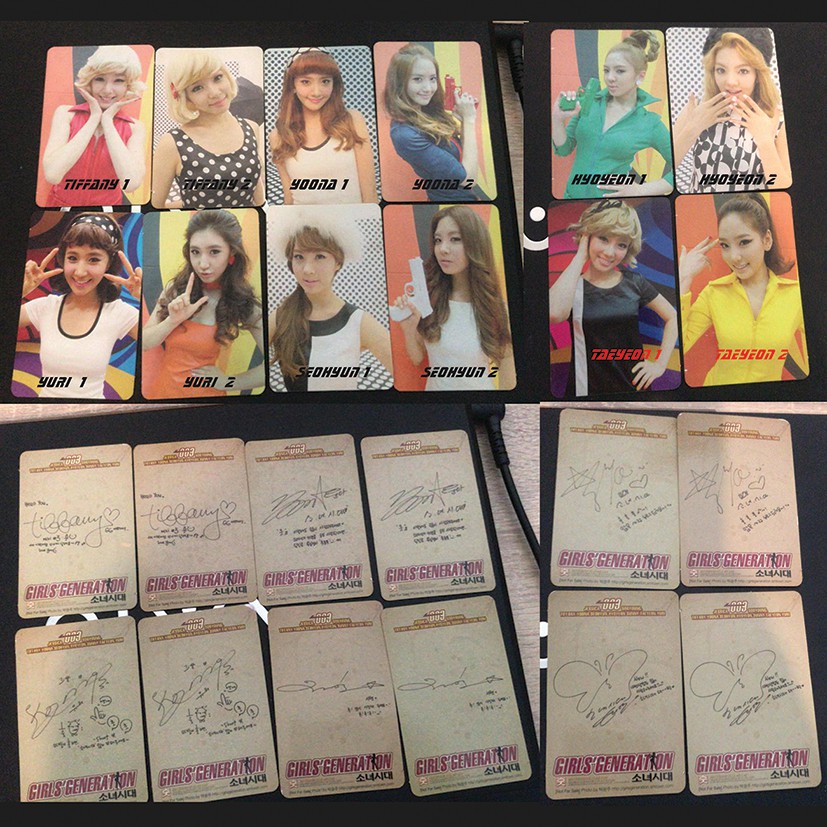 OFFICIAL PHOTOCARD SNSD THE BOYS HOOT YOONA TIFFANY SEOHYUN TAEYEON SOOYOUNG SUNNY YURI