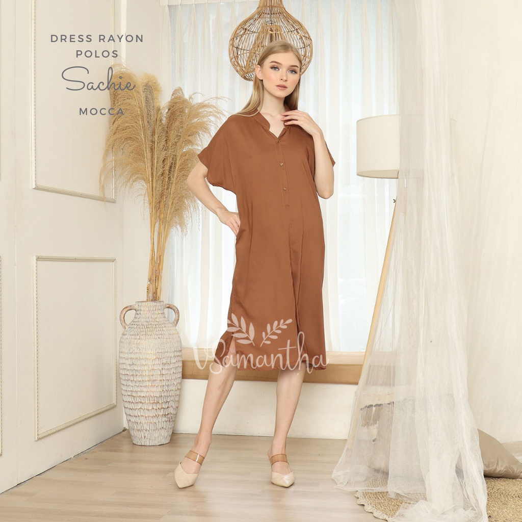 Home Dress Polos Kancing Sachie