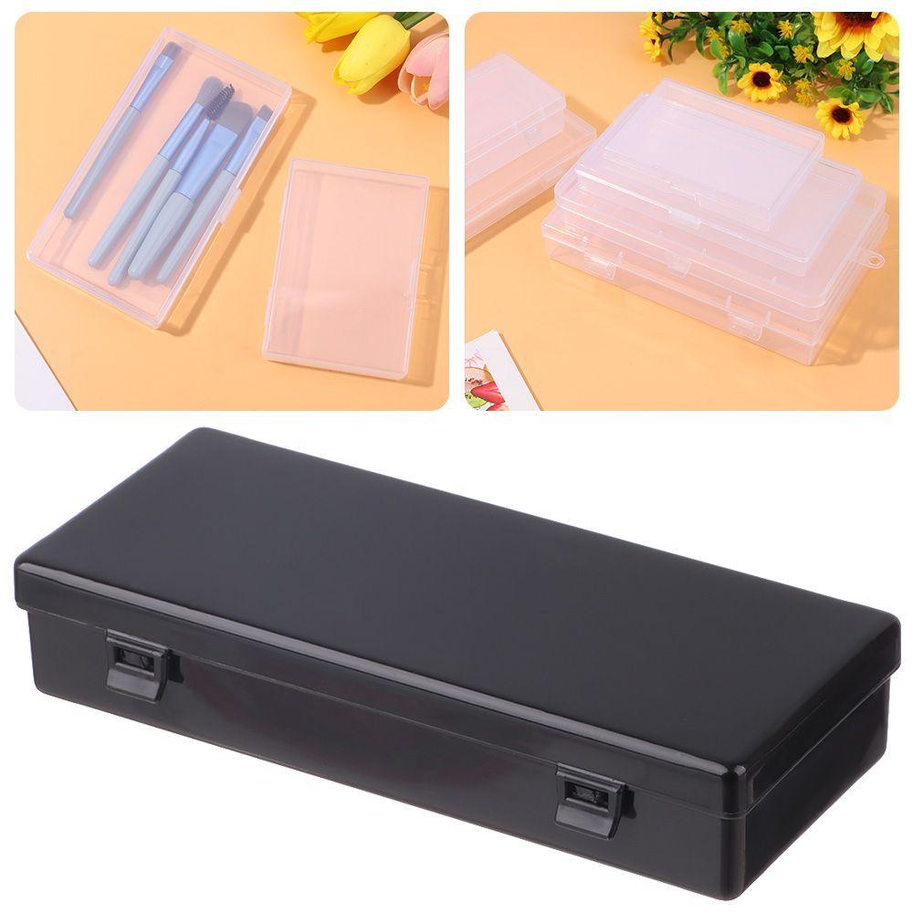 Top Storage Box Square Bening/Hitam Klip Kotak Hiasan Rumah Pill Storage Supply