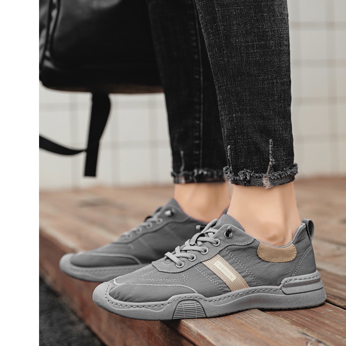 Sepatu Sneakers Pria Import - 110299 - Sepatu Sport Casual Trendy Termurah Dipakai Kerja Kuliah Jalan Bahan Canvas Bertali Nyaman Dipakai Anti Slip