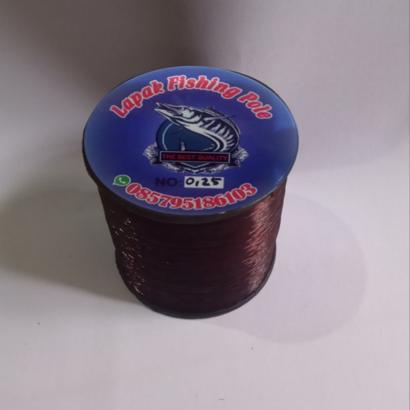 Senar pancing anti keriting kuat - golongan pancing warna coklat tua ukuran 8lbs/0.25 (4kg)