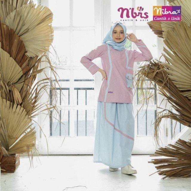 Setelan rok anak remaja muslim lucu kekinian Nibras Teen 53