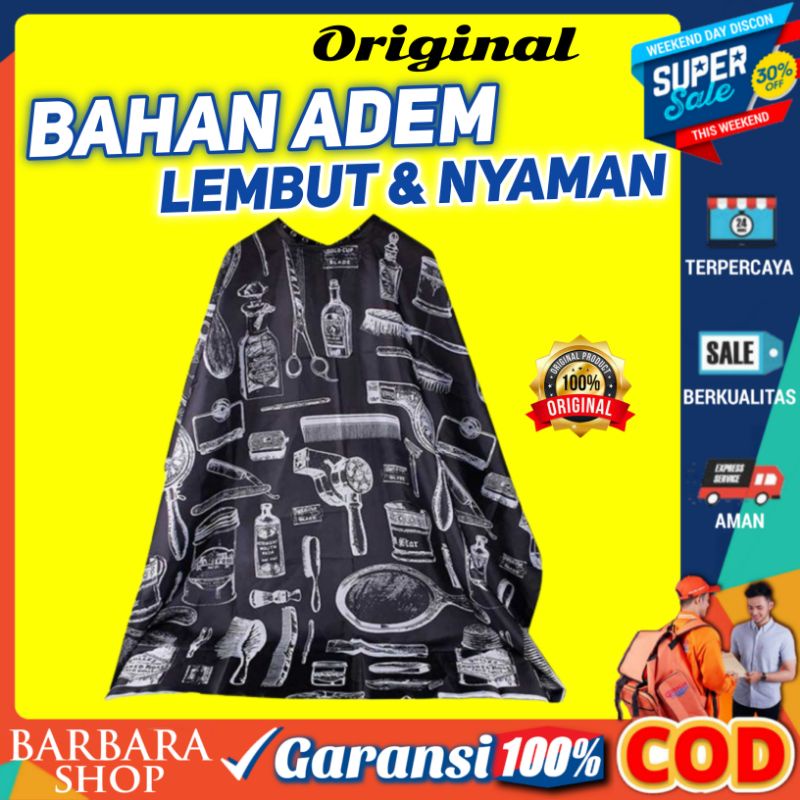 Biutte.co Jubah Apron Pangkas Rambut Salon Barbershop Cape - WB01