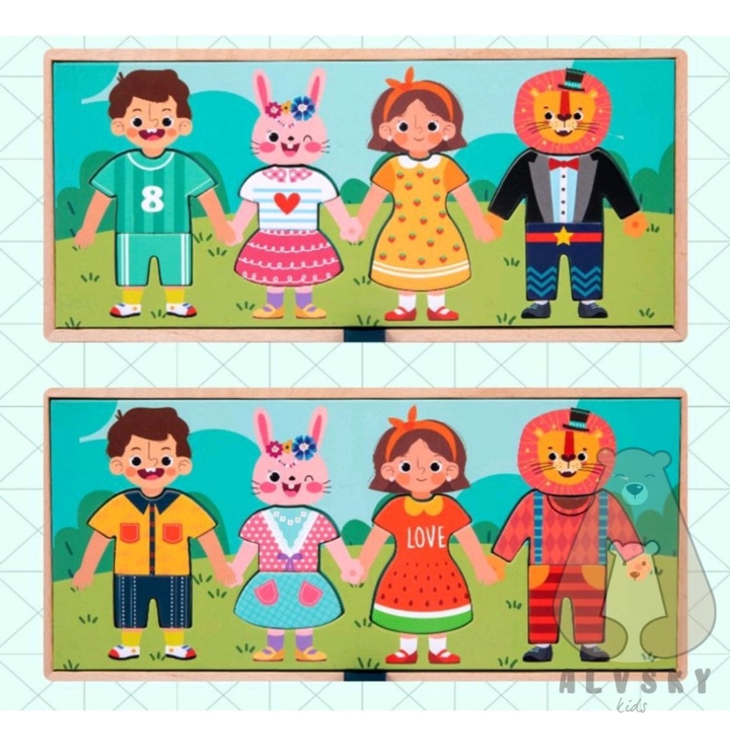 MAINAN EDUKASI ANAK BONGKAR PASANG BAJU ANAK / MAGNETIC DRESS UP