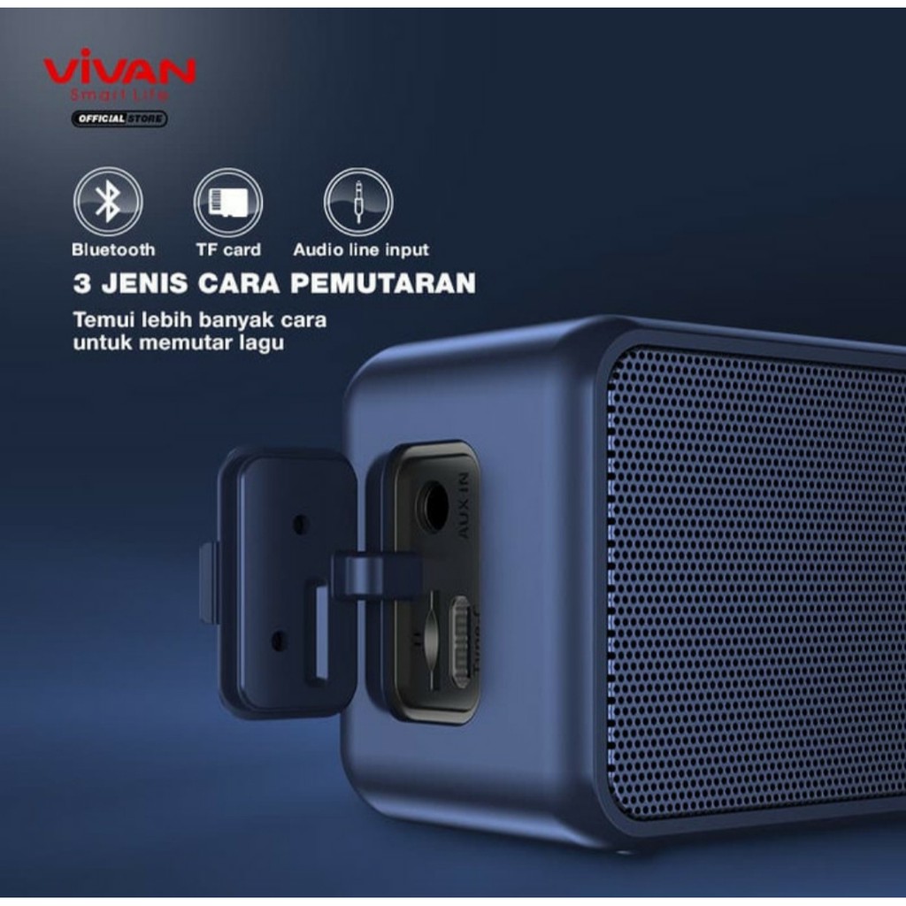 KHANZAACC VIVAN VS20 Speaker Bluetooth 5.0 Waterproof IPX7 20W MicroSD AUX TWS