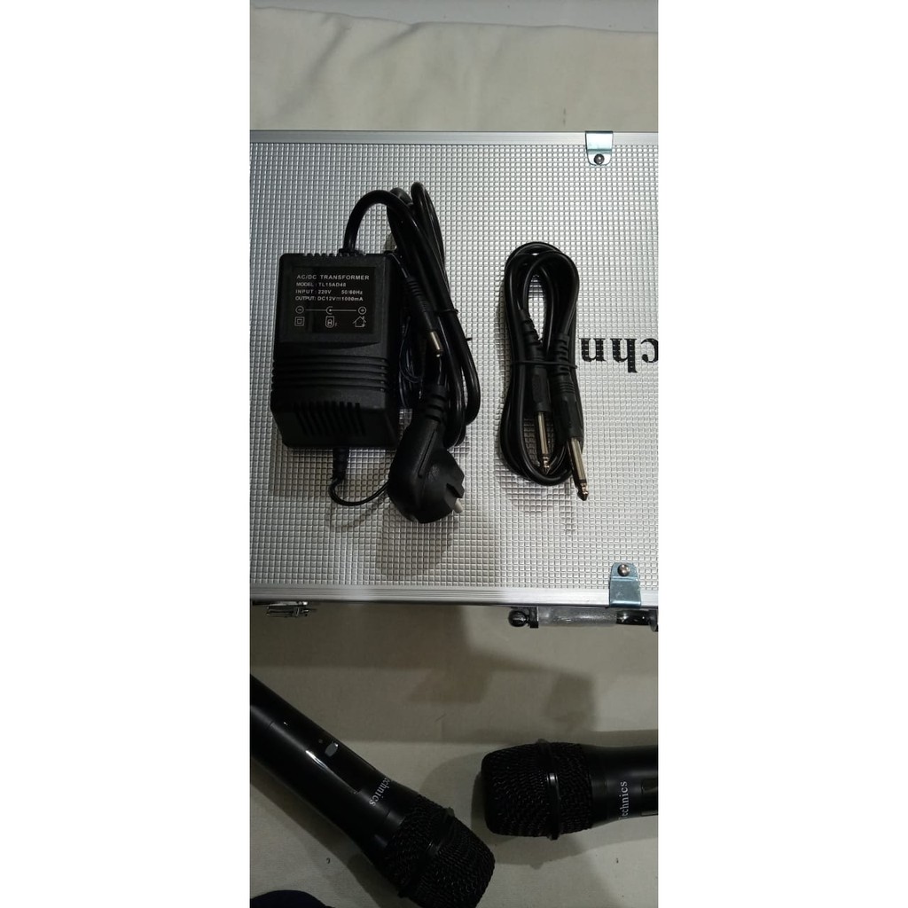 Mic Wireless Mikrophone Nirkabel Technis Technic TN-999 TN 999 Handleheld Genggam 2 Ch Chanel Adjust