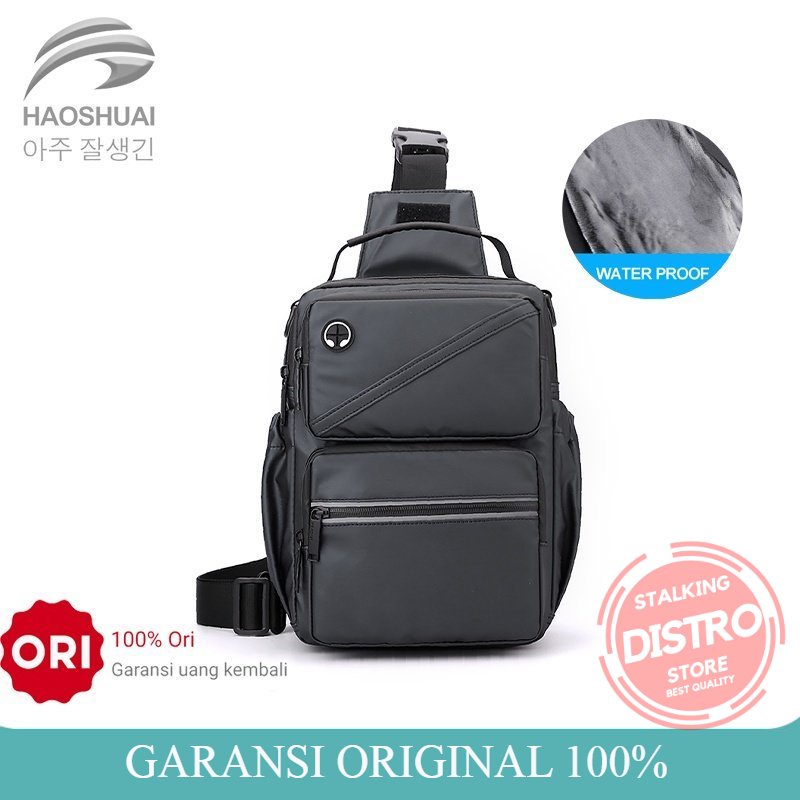 HAOSHUAI 1100-50 Tas Selempang Pria Tas Ransel Pria Waterproof Stalking
