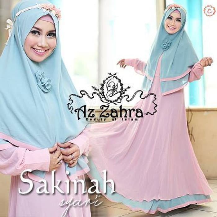 SPESIAL ATASAN PAKAIAN WANITA MUSLIM GAUN SETELAN Sakina Syari Pink ISLAMI SYARIAH SOPAN REMAJA KERJ