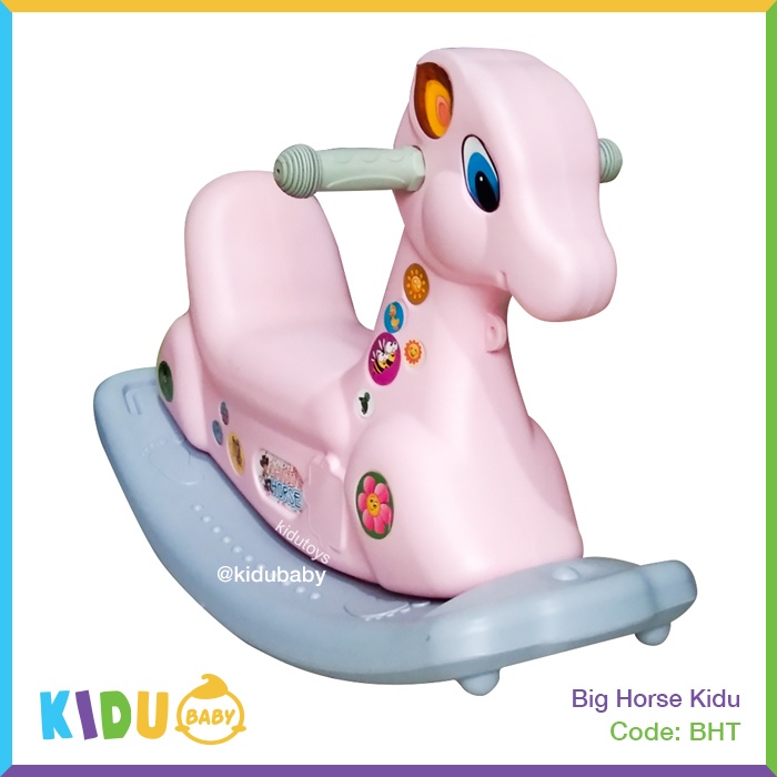 Mainan Kuda Jungkit Anak Big Horse Musik Kidu by Kidu Baby