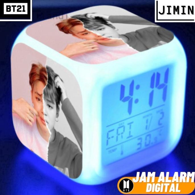 BISA COD Jam Alarm Digital LED KPOP Army Bangtan Boys BTS BT21 Tata Taehyung